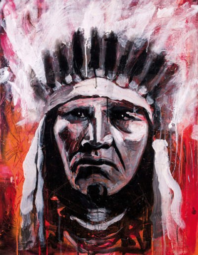 Visage d'un c hef indien au nom de " Seattle chief of the suquamish