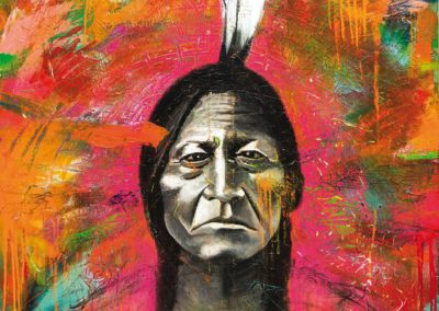 Portrait de Sitting Bull réalisé par Didier Chastan