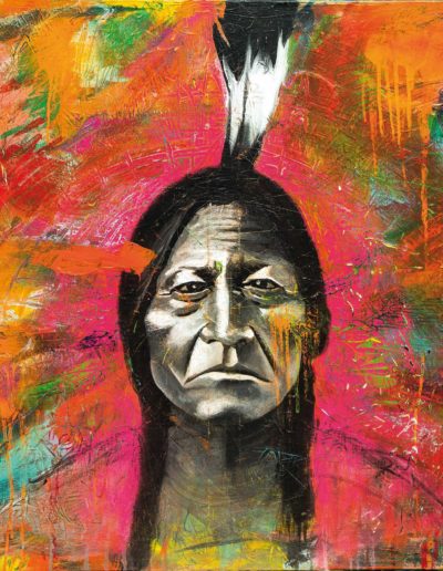 Portrait de Sitting Bull réalisé par Didier Chastan