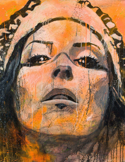 Portait d'une indienne peint par l'artiste Didier Chastan