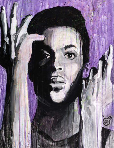 Peinture de l'artiste Didier Chastan représentant Prince