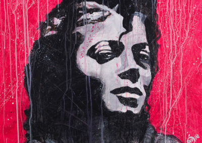 peinture de didier chastan représentant Mickael Jackson