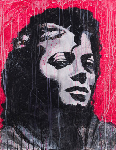 peinture de didier chastan représentant Mickael Jackson
