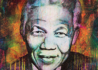 Portrait de Nelson Mandela peint par Didier Chastan