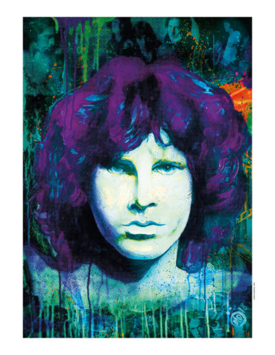 Le visage de Jim Morison en art digital.