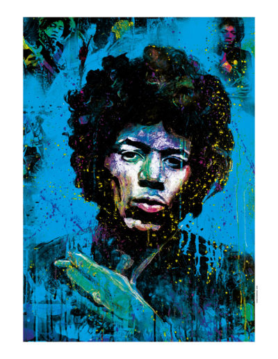 le portrait de Jimi Hendrix en digital Art