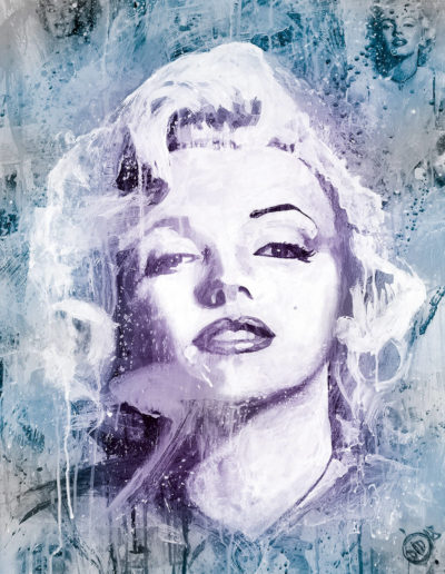 Le visage de Maryline Monroe par l'artiste numérique Didier Chastan