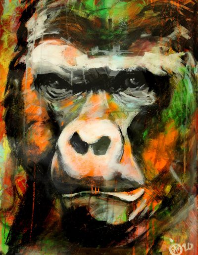 peinture de Didier chastan singe