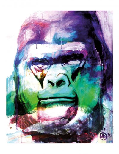 les yeux d'un singe en art-digital