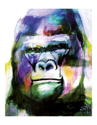 art digital portrait d'un singe