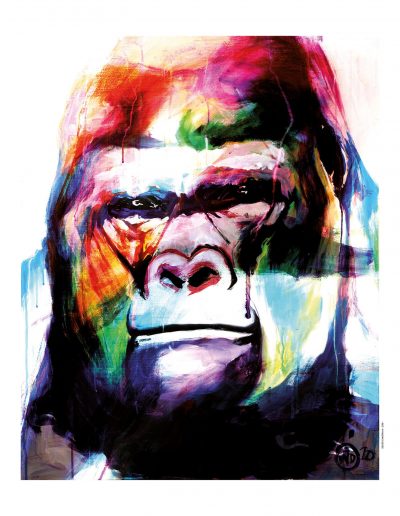 expression artistique digital sur le singe