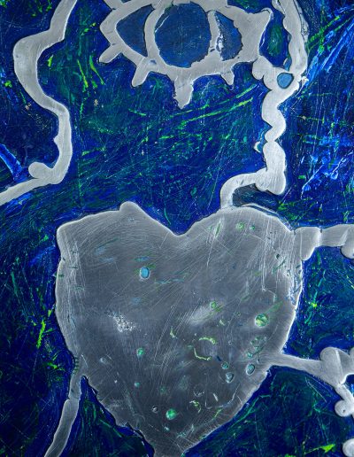 détail de peinture à l'étain de Did- didier chastan